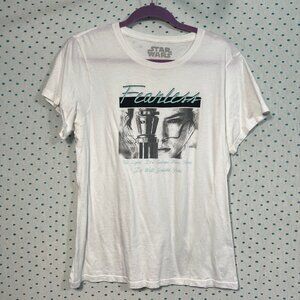 Star Wars Her Universe 'Fearless' Rey White Short Sleeve T-Shirt